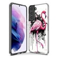 thumbnail image 3 of MUNDAZE Samsung Galaxy S21 FE Shockproof Clear Hybrid Protective Phone Case Pink Flamingo Painting Graffiti Cover, 3 of 5