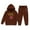 Brown, variant on Piomll Boys Outfit Sets Valentine's Day Casual Cartoon Number Print Hooded Sweatshirt Joggers Kids Clothing