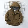 thumbnail image 6 of AHTJRT Kids Unisex Rain Jackets Full Zip Hodded Outerwear with Pockets Fall Winter Midweight Waterproof Wind Resistant Coats Yellow 3-4 Years, 6 of 7