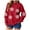 Red, variant on larppty Women's Christmas Sweater Snow Flake Print Xmas Sweatshirts Holiday Cute Graphic Pullovers Loose Crewneck Sweatshirt (Red, M)