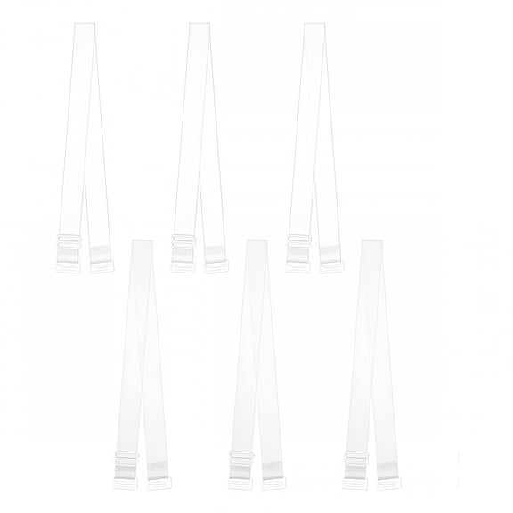 TELOLY Clear Bra Straps, 3-Pairs Invisible Non-Slip Adjustable Bra Straps for Strapless Bra - 1.8CM