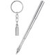 thumbnail image 1 of Llavero retráctil con llavero mini llave de metal anillo portátil de acero inoxidable de acero inoxidable herramienta de llavero de metal de bolígrafo telescópico, 1 of 7