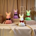 thumbnail image 7 of Easter Bunny Candle Lamp, Electronic Wax Candle, Flameless Paraffin Easter Decor, Safe Plastic Bunny Lamp For Home And Holiday, 7 of 7