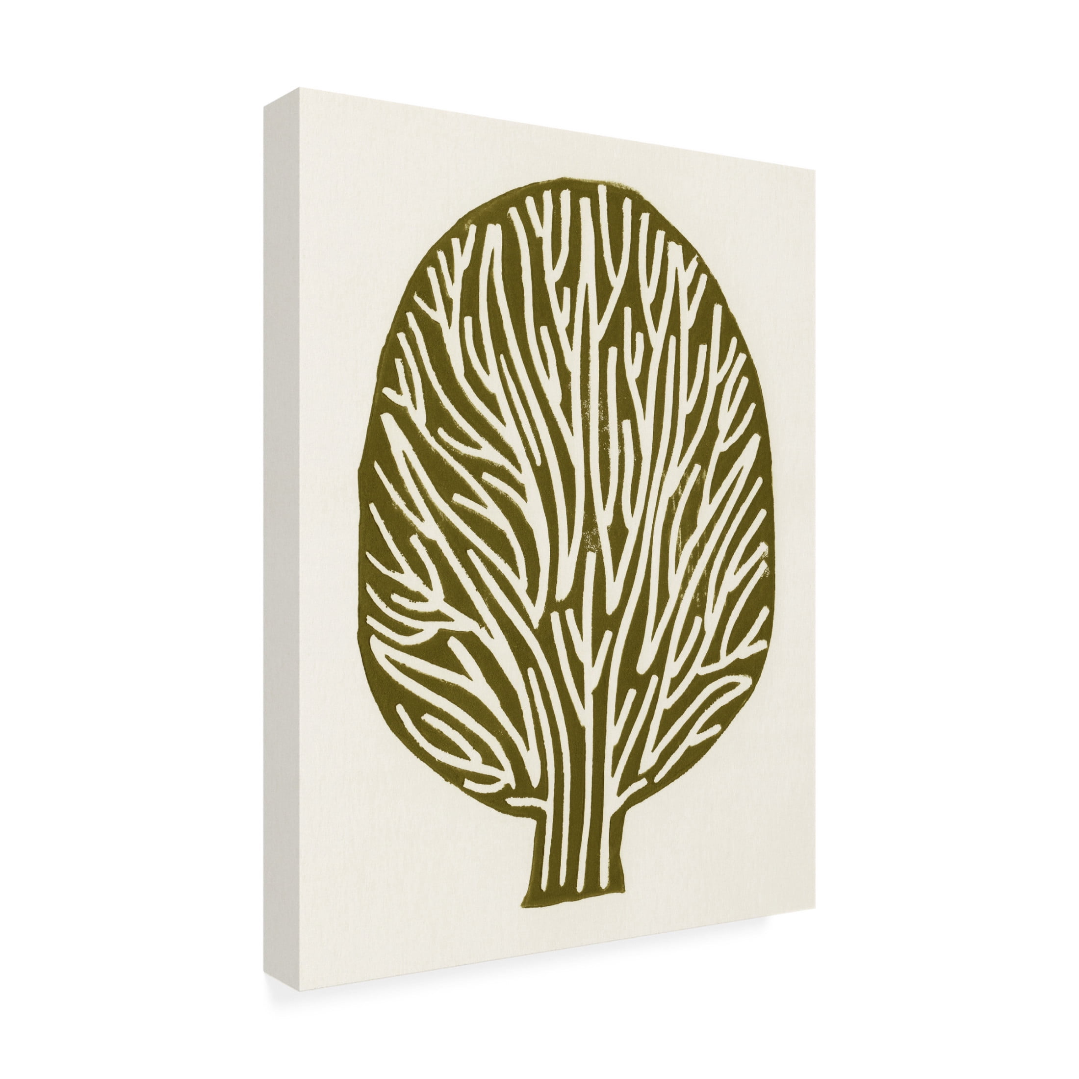 Trademark Fine Art Alisa Galitsyna Linocut Tree Canvas Wall Art