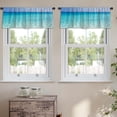 thumbnail image 2 of LALILO Kitchen Curtain Valance Blue Sky And Sea Thailand Rod Pocket Window Curtain 52"x 18" Set of 2, 2 of 5