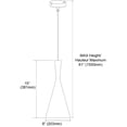 thumbnail image 3 of Dainolite 1 Light Pendant,Aluminum - Matte White, 3 of 11