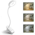 thumbnail image 1 of Rechargeable Cordless LED Desk Lamp, 3 Colors and 3 Dimmable, Touch Bedside Lamp for Kids with Clip, Portable Clip-on Reading Lamp for Book in Bed, Wh, 1 of 2