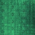 thumbnail image 1 of Ahgly Company Indoor Square Oriental Green Industrial Area Rugs, 6' Square, 1 of 4