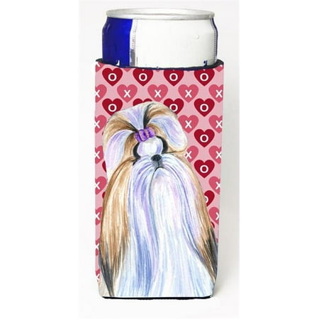 

Shih Tzu Hearts Love And Valentines Day Portrait Michelob Ultra bottle sleeves For Slim Cans - 12 oz.