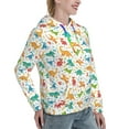 thumbnail image 6 of Sikiie Dinosaur Women's Casual Hoodies Long Sleeve Lightweight Pullover Tops Loose Sweatshirt-XX-Large, 6 of 7