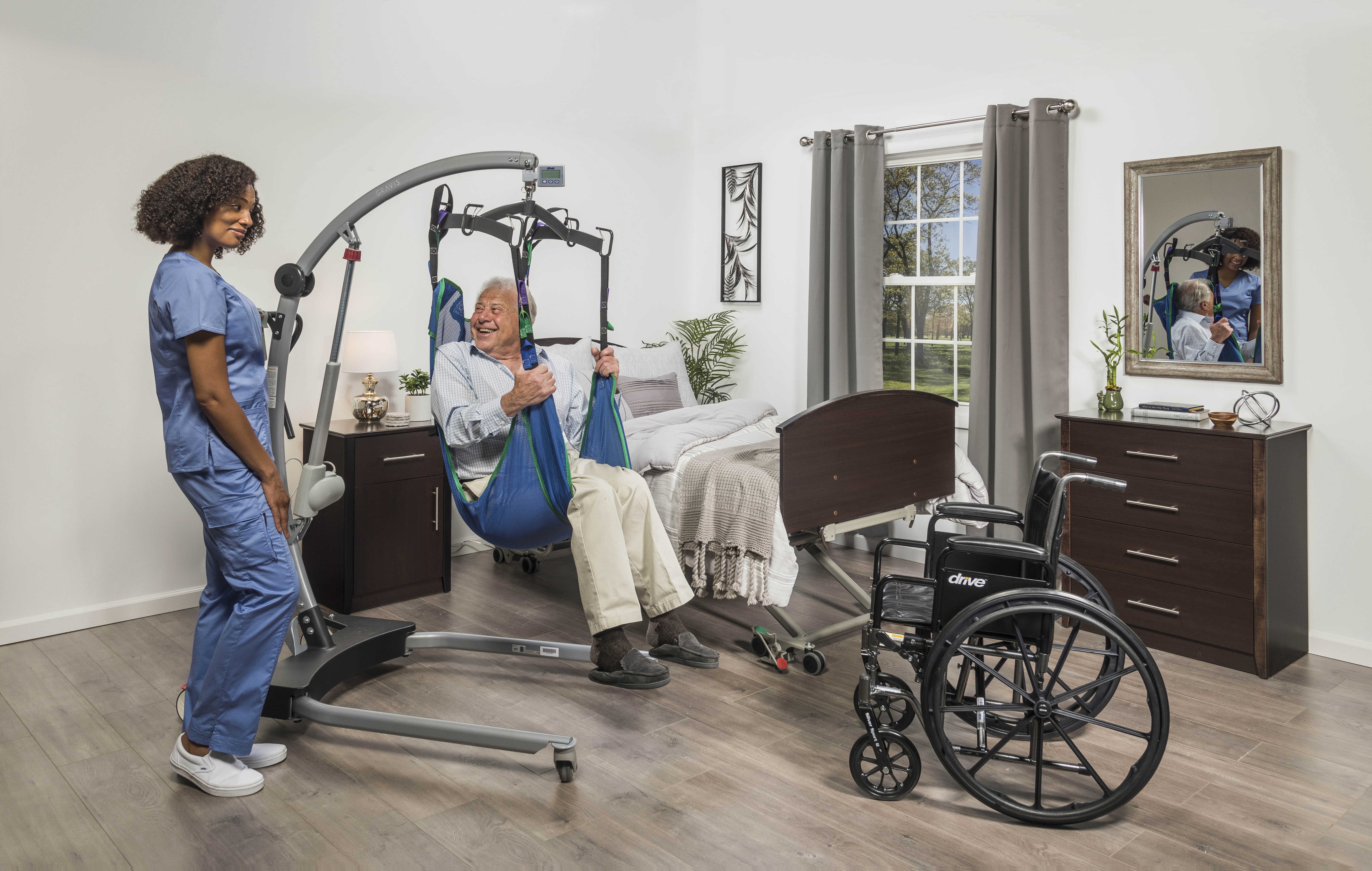 Drive Medical Silver Sport 2 Wheelchair, Detachable Desk Arms, Elevating Leg Rests, 16" Seat