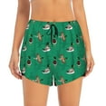 thumbnail image 2 of Balery Duck Mallard Flying Pose Pantalones cortos deportivos para mujer con forro y dos bolsillos, elásticos, para entrenamiento, gimnasio, yoga-Medium, 2 of 7