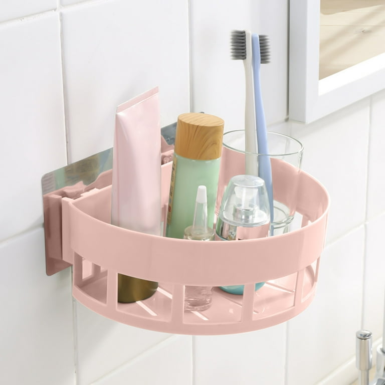 TAILI Suction Corner Shower Caddy 2 Pack, Bathroom Shower Shelf Storage  Basket Wall Mounted Organizer for Shampoo, Conditioner, Plastic Shower Rack