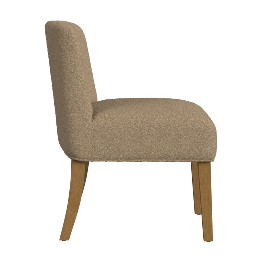 HomePop Mid-Back Upholstered Dining Chair, Brown Boucle