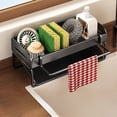 thumbnail image 1 of Kitchen Sponge Holder and Sink Storage Rack | Soap Dispenser and Accessory Organizer | Countertop Draining Basket for Sponges, Brushes, and Cleaning Tools | Plastic Kitchen Caddy, 1 of 6
