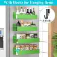 thumbnail image 2 of Metal 4 Pack Magnetic Spice Storage Rack Organizer for Refrigerator and Oven, Black Fridge Organizers and Storage, 2 of 6