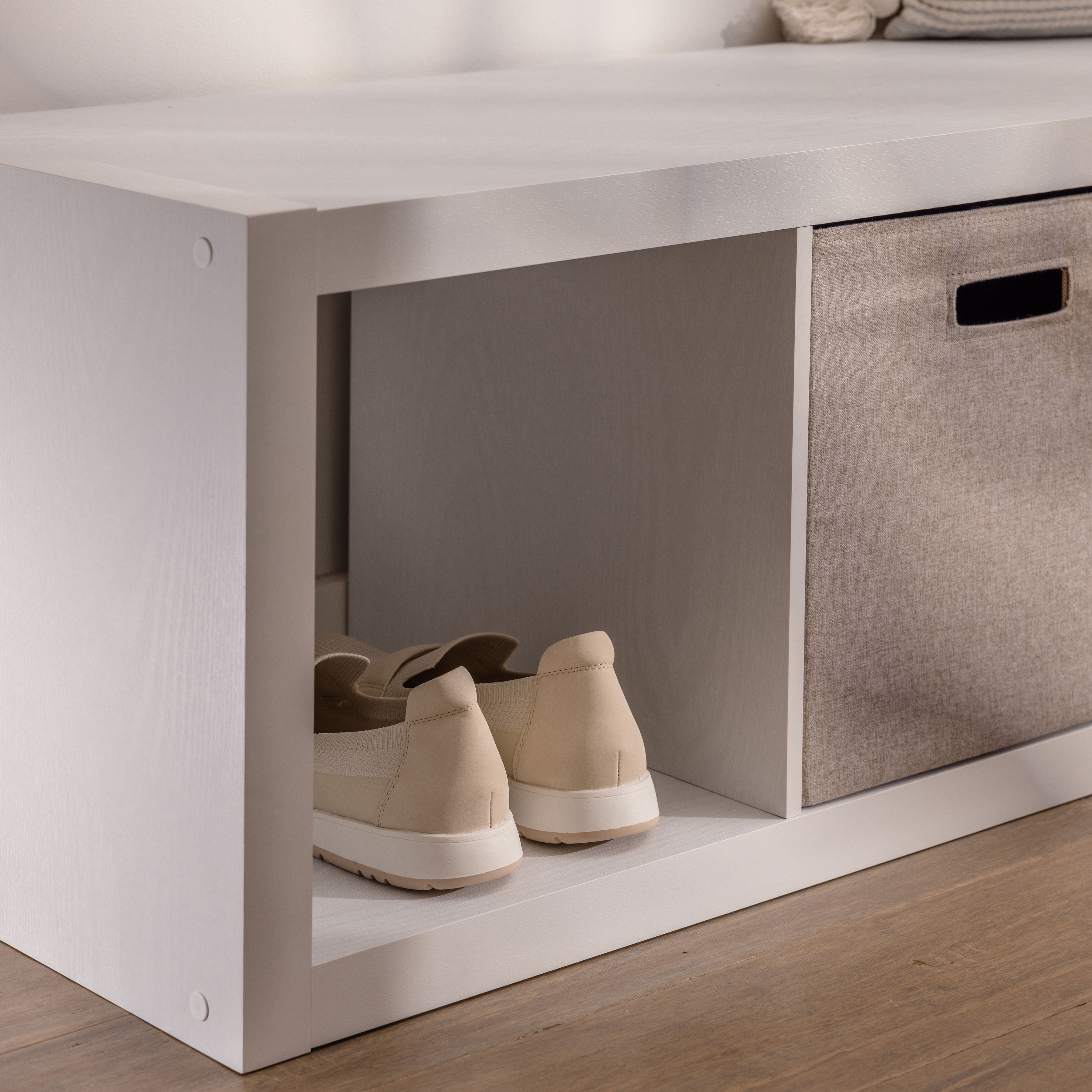 Better Homes & Gardens 5 Cube Vertical Storage Organizer, White Texture
