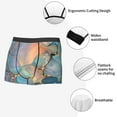 thumbnail image 3 of Sikiie Pastel Abstract Fluid Art Print Men's Boxer Briefs, Elastic Waistband Boxer Briefs Leggings-X-Large, 3 of 5
