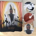 thumbnail image 3 of Blantye Halloween Impermeable poliéster baño Calabaza Cortina de Ducha decoración con 12 Ganchos para baño de Hotel, 3 of 12
