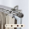 thumbnail image 4 of Mattia 13/16" Double Bay Window curtain rod Adjustable 20"-36", 38"-72" - Satin Nickel,(ABay-06-5D), 4 of 4