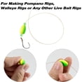 thumbnail image 3 of 30 Pack Oval Foam Floats Fishing Rig Floats Fly Fishing Trout Bobber Strike Indicator Pompano Surf Fishing Rig Walleye Crawler Harness Yellow Small: 1/4"*1/2", 3 of 6