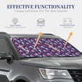 thumbnail image 4 of Wukai funny Skull daisy flower Print Windshield Sun Shade, Car Front Window Shades Sunshade Cover Sun Visor Shield Block Automotive Interior Protector Blocks UV Rays-Large, 4 of 6