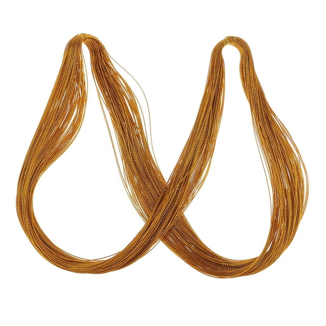 Cordones Dorados de 1 Mm/0,04 Pulgadas para Envolver Regalos, Cordón de Dacron para Paquete de Caja de Regalo, Adornos Colgantes de 328 Pies (sin Elás Soledad Cordón metálico para manualidades