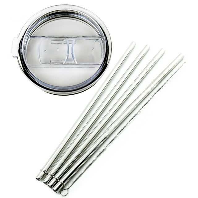 Replacement Lid for Ozark Trail 30 oz + 4 Stainless Steel Straws