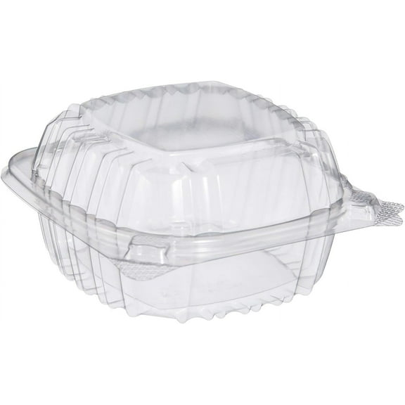 DART C53PST1 OPS 5 in Clear Hinged Container, 5.3 X 5.4 in (Case of 500)