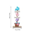 thumbnail image 3 of CaiYueKe Easter Wooden Tabletop Decorations Party Scene Set Foldable Ornaments Holiday Home Decor Spring Bunny Chick Egg Centerpiece Arrangement, 3 of 7