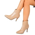 thumbnail image 2 of LTTVQM Ankle Boots for Women Pointed Toe Dressy Slip On Stiletto High Heels With Back Zipper | Elegant Non Slip Smooth Short Boots, Durable Outsole, Slim Fit For Office Wedding Party, 2 of 6