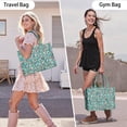 thumbnail image 6 of Large Capacity Tote Bag,Pitbull Dog and Flower Floral Handbag Fashion Luxury Tote Bag,15.7"x13"x 5.1" Inches,Laptop Compatible, 6 of 6
