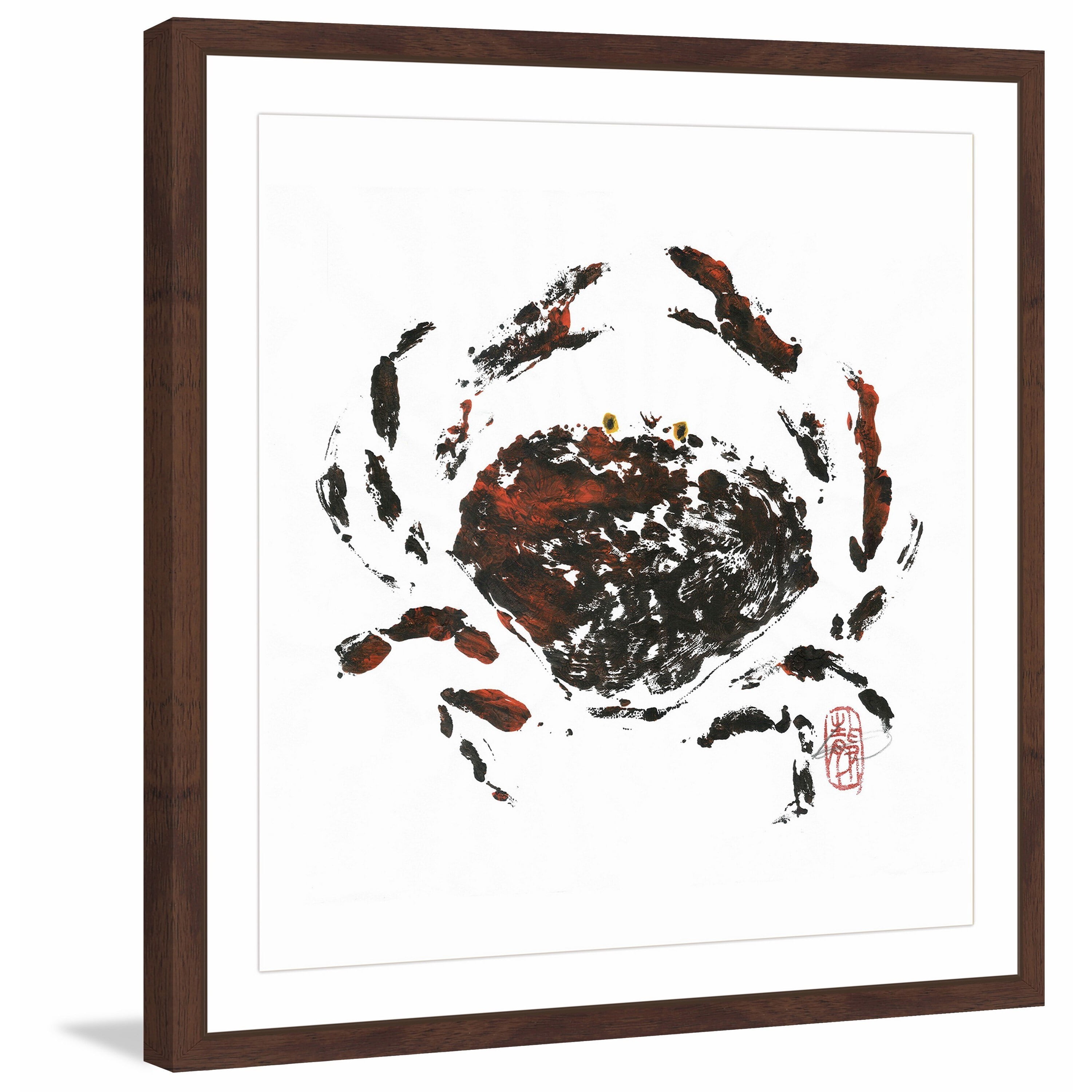 "Hidden Crab" Framed Painting Print