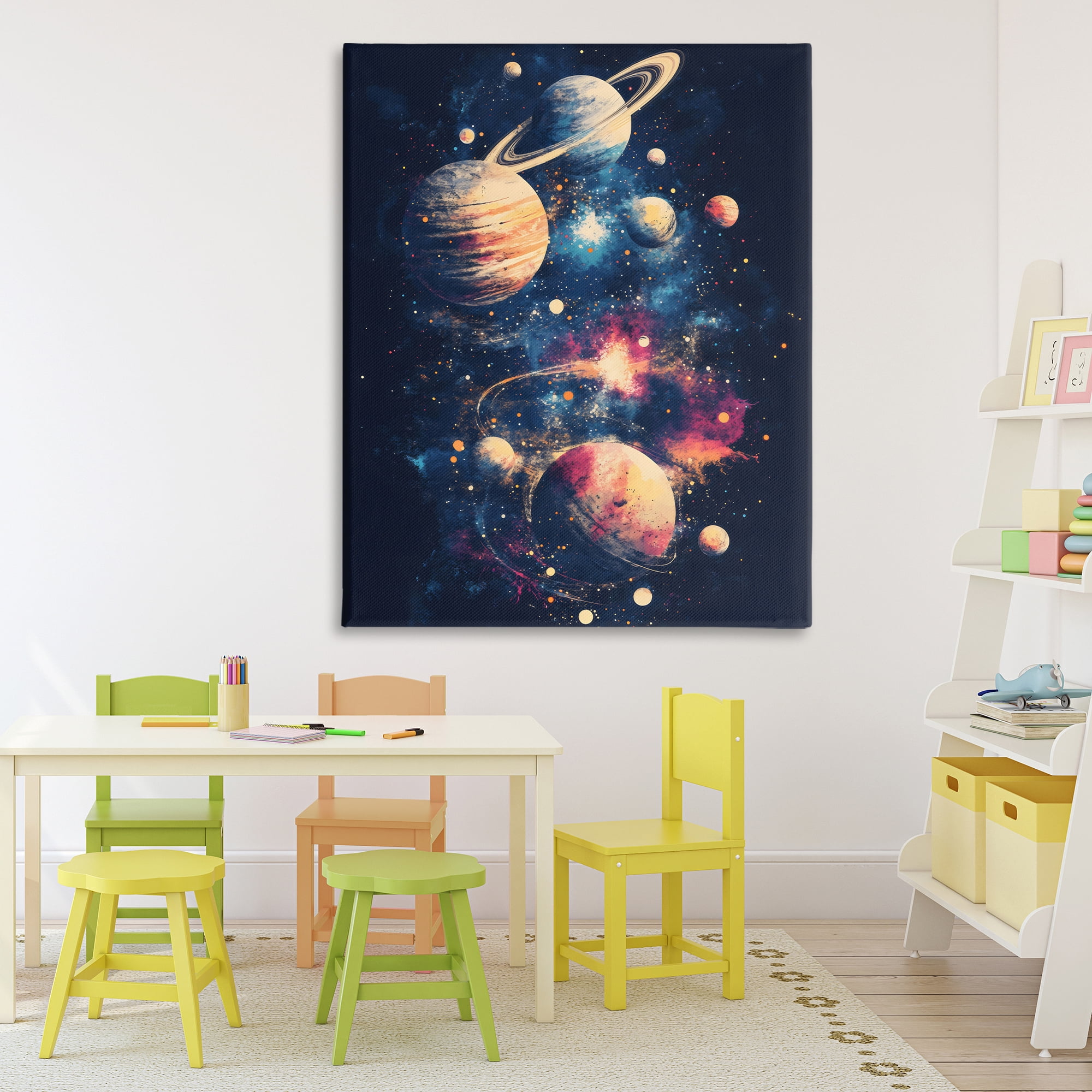 Stupell Industries Cosmic Planet Curiosities Canvas Wall Art, design by Creative Studio