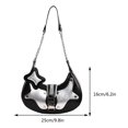 thumbnail image 1 of Y2K-Bolso de hombro con remaches de cuero PU Retro para mujer, bolso de axila, bolso de hombro de Color de contraste de moda, bolsos con cremallera y Asa superior Fivean unisex, 1 of 2