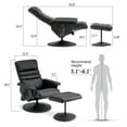 thumbnail image 3 of MCombo 360 Swivel Massage Recliner Chair with Ottoman for Living Room, Faux Leather,  Black, 3 of 8