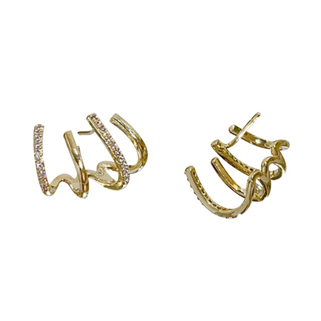 Juego de aretes de tuerca Likrtyny Para mujeres adolescentes y niñas oro Blanco