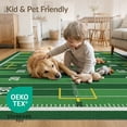 thumbnail image 4 of ODIKA 6'x9' Washable Area Rug Easy Care, Non-Shedding, Football Theme Gridiron Markers Goal Posts Stripes Field Flowing Dynamic for Queen Size Bedroom Under Bed Master Suite, 4 of 7