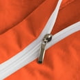thumbnail image 4 of DNG Creations 5 Piece Double Ruffle Duvet Cover With Zipper Closure ( Solid Orange ) All-Season 100% Egyptian Cotton, 800 Thread Count ( California King - Size ), 4 of 6