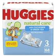 Huggies Natural Care Refreshing Baby Wipes; Cucumber Scent; 56 Count