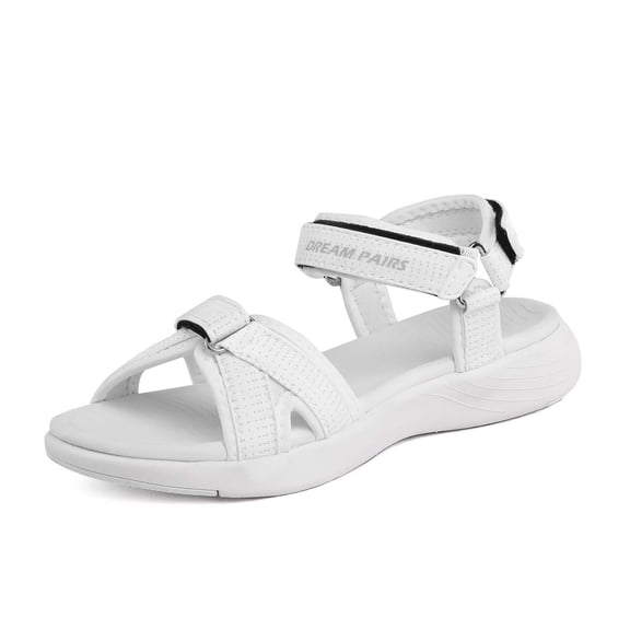 Dream Pairs Women's Summer Sport Sandals Outdoor Athletic Hiking Sandals QDL19001L WHITE Size 6