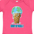 thumbnail image 4 of Inktastic Keep It Cool Melting Earth Ice Cream Cone Boys or Girls Baby Bodysuit, 4 of 5