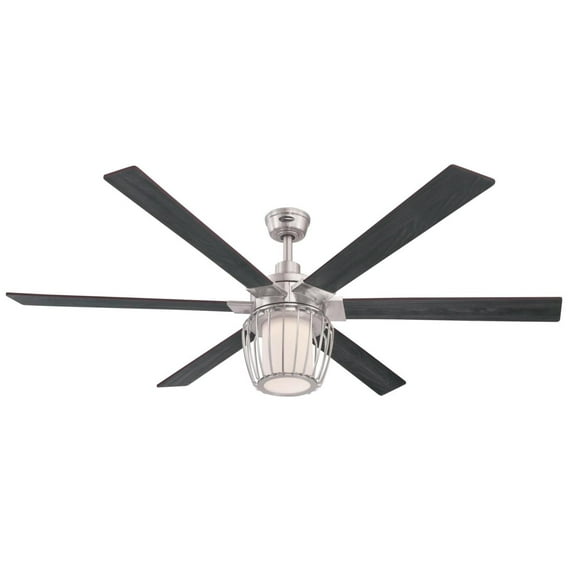 Westinghouse 7225000 Willa 60" 6 Blade Led Ceiling Fan - Nickel