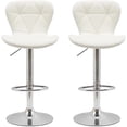 thumbnail image 1 of Set 2 Bancos Giratorios EKE Life Home Respaldo Cocina Desayunador Barra Blanco 8160, 1 of 2