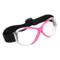 thumbnail image 5 of Gafas de baloncesto profesionales al aire libre banda para la cabeza ajustable gafas de seguridad deportivas duraderas rosa, 5 of 5