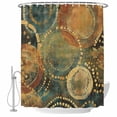 thumbnail image 2 of Vintage Geometric Waterproof Fabric Shower Curtain,Watercolor Abstract Art Waterproof Fabric Shower Curtain for Bathroom Curtains Bathtubs Hotel Shower Curtains with 12 Hooks Extra Long 72x96, 2 of 8