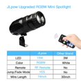 thumbnail image 3 of Pinspot Light with Remote, JLPOW Super Bright Mirror Ball Spotlight, Mini 15W RGBW LED Beam Spot lights Stage Effect Lighting, Best for DJ, 3 of 7