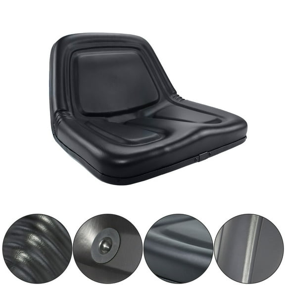 TM333BL Universal Replacement Black High-Back Lawn Mower Tractor Seat