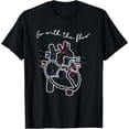 thumbnail image 2 of 100% Cotton CVICU Cardiac Nurse Anatomy Cardiology Human Heart Flow T-Shirt, 2 of 5