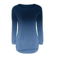 thumbnail image 4 of Bovemsi Womens Sweaters Casual Solid Long Sleeve Jumper Blouse Fall Sweaters, 4 of 5